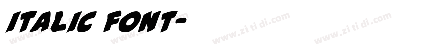 italic font字体转换
